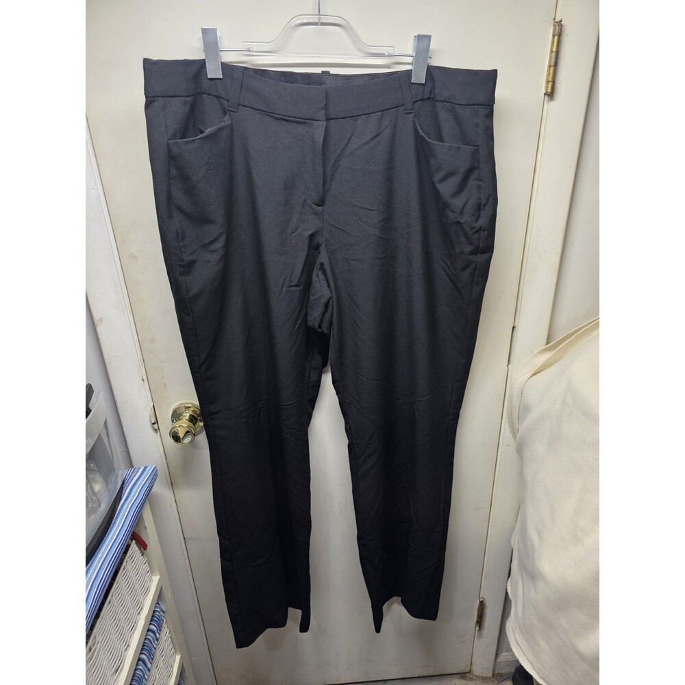 Lane Bryant Women Dress Pants 18L Black Bootcut Leg Stretch High Rise